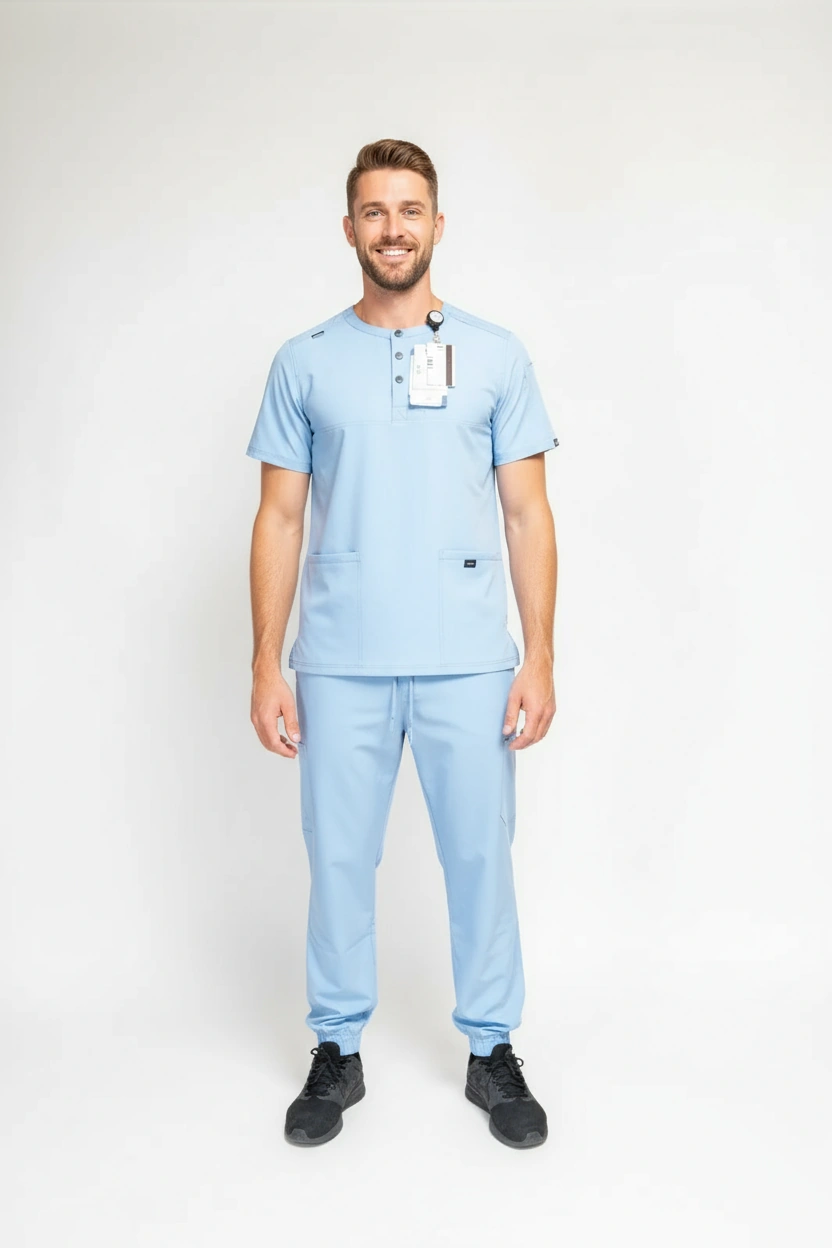 Men left upper pocket Crew Neck Top