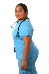 Selina Front Zipper Scrub Top