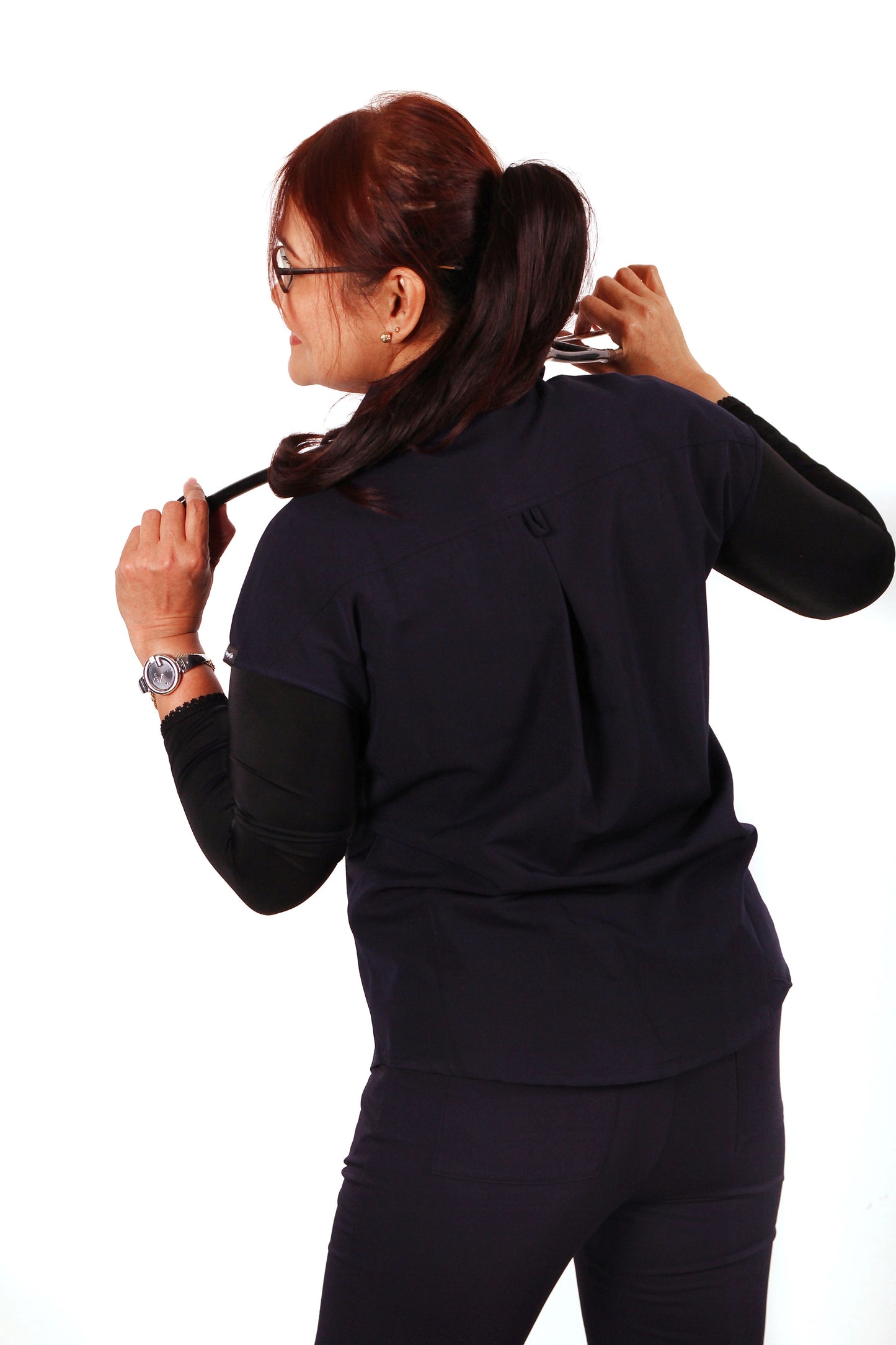 Anaya side pockets scrub top
