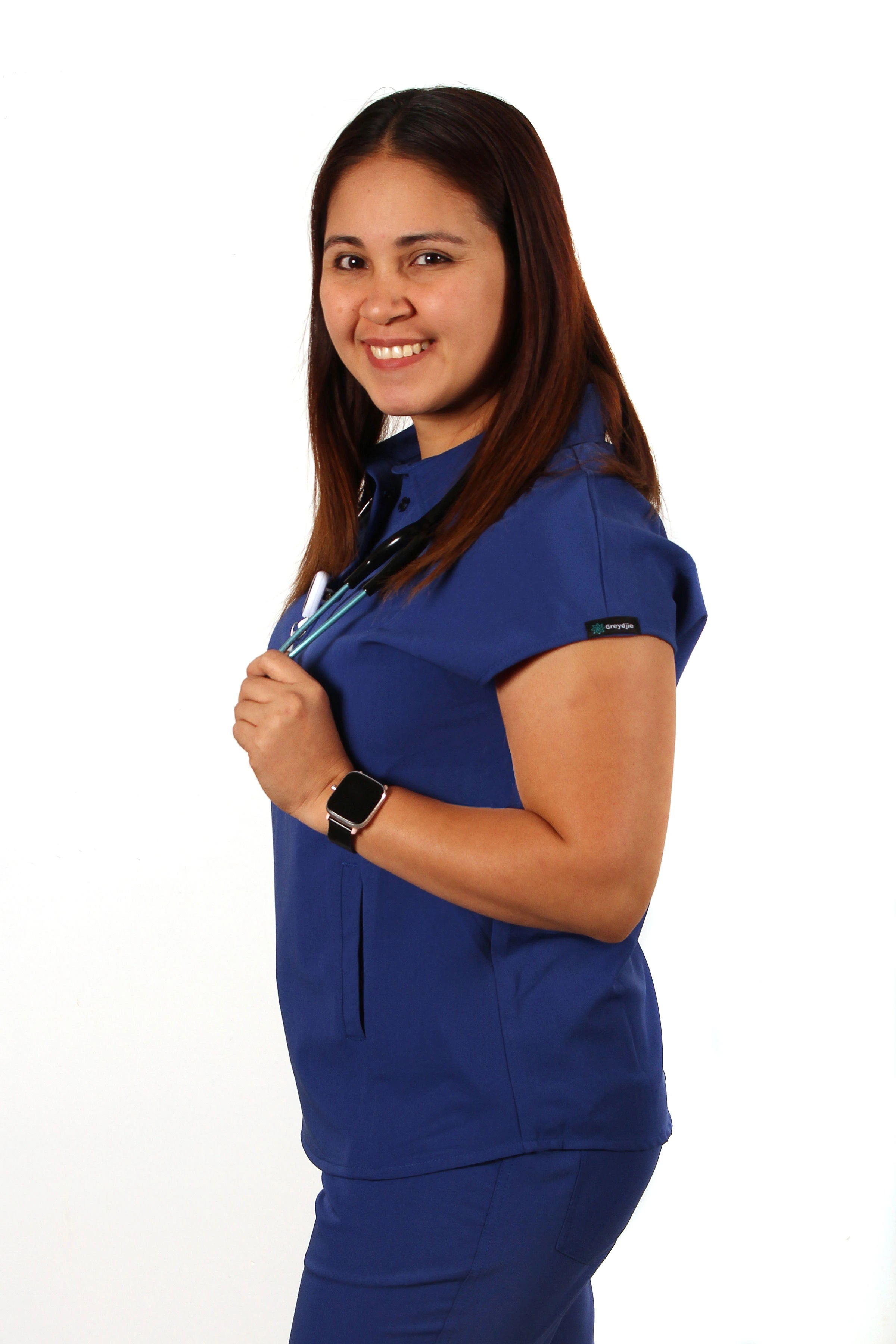 Anaya side pockets scrub top