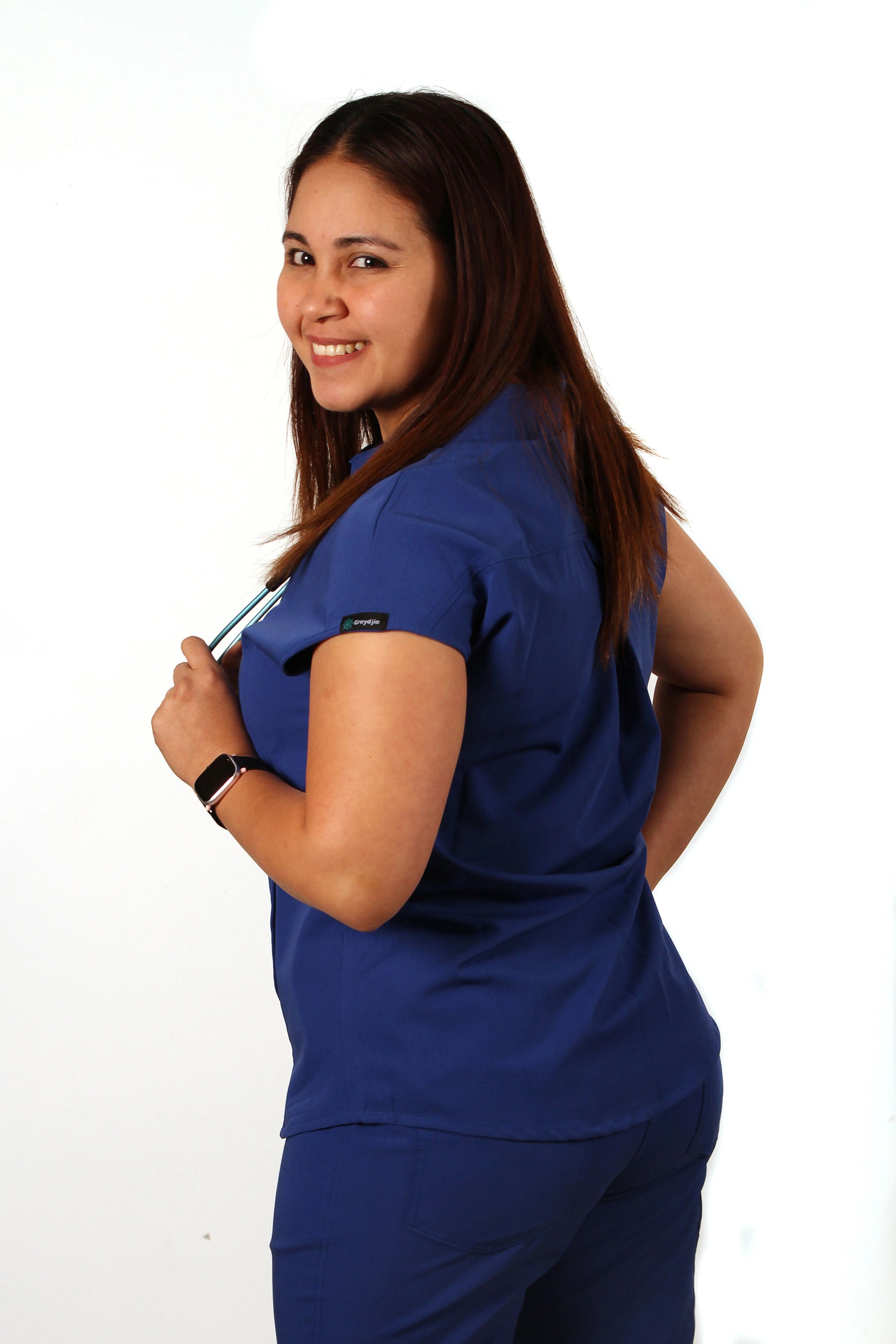 Anaya side pockets scrub top