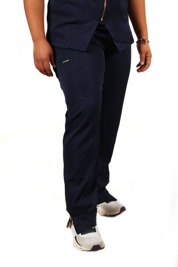 Kate drawstick pants with legs zippers