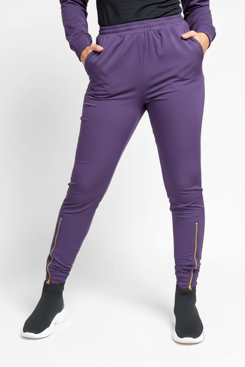Women’s leg zipper Jogger Pant With Zippers