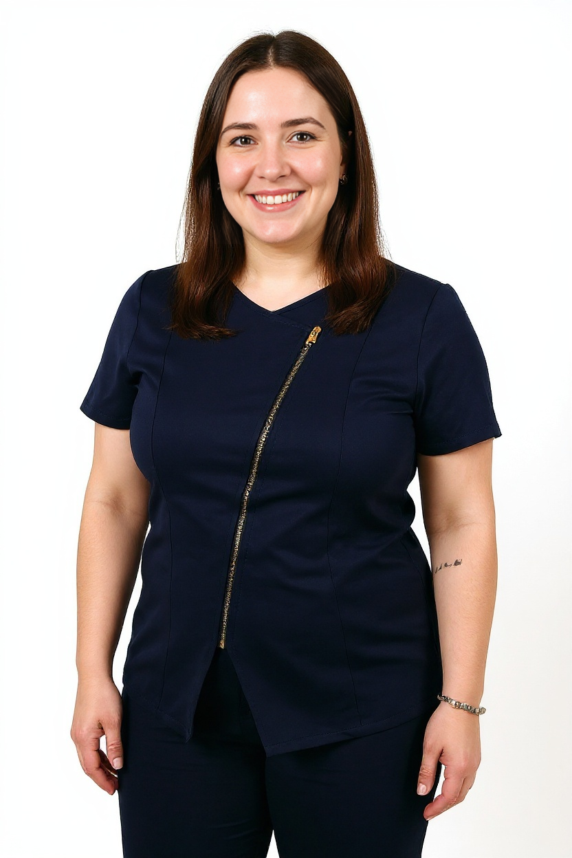 Kate front zipper scrub top