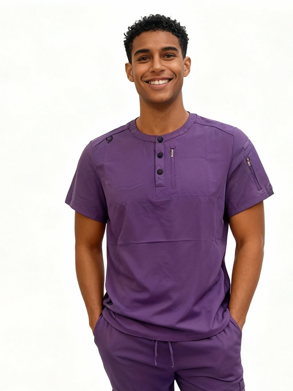 Men left upper pocket  Crew Neck Top