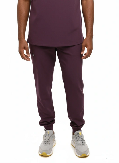 Men’s Jogger Scrub Pants with Elastic Waistband and Cargo Pocket