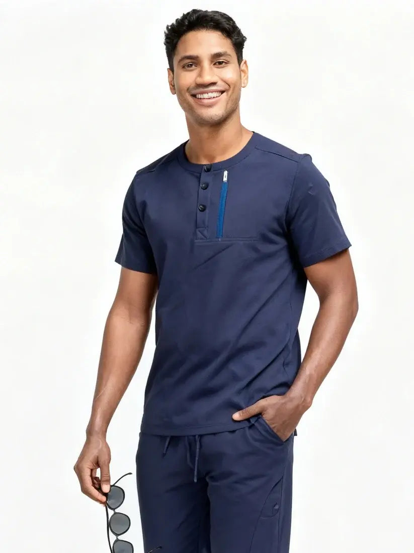 Men left upper pocket  Crew Neck Top